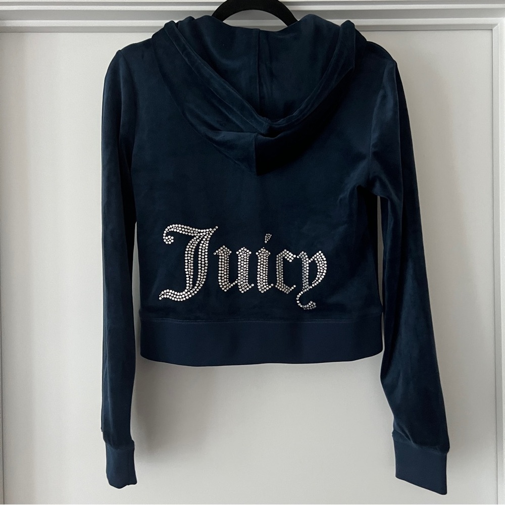 Juicy Couture Blue Velour Tracksuit - Size Small